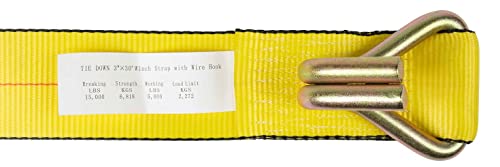 Mytee Products (12 Pack) 3" x 30' Winch Straps w/Wire Hook, WLL 5000 Flatbed Tie Down Strap - color: 12 - Pack, size: 3" x 30'