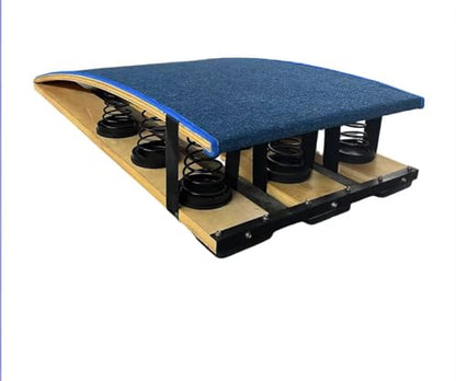 Heavy Gymnastics Springboard, Auxiliary Springboard for Gymnastics and Vault Training, 9 Steel Springs, Suitable for Hardwood Anti Slip Springboard in Gyms, Schools, and Martial Arts Gyms - color: blue
