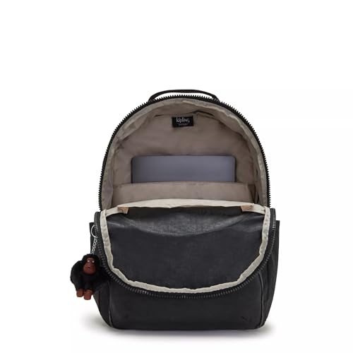 Kipling Women's Seoul 15" Laptop Backpack, Durable, Roomy with Padded Shoulder Straps, Built-In Protective Sleeve - color: True Black 2, size: 12.75''L x 17.25''H x 8''D