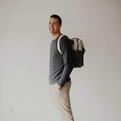 Parker Baby Diaper Backpack - Large Diaper Bag with Insulated Pockets, Stroller Straps and Changing Pad -"Birch Bag" - Cream - color: Cream