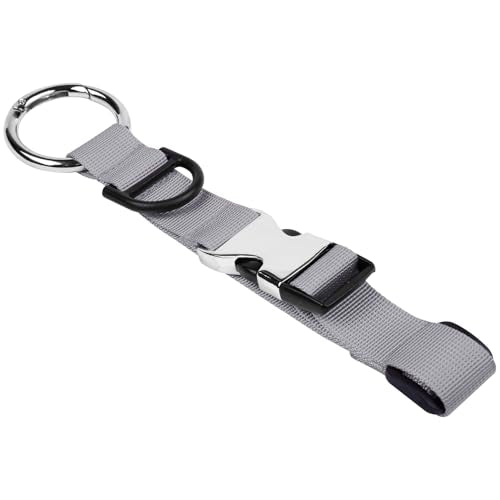 Wisdompro Jacket Gripper Strap, Add a Bag Luggage Straps Baggage Suitcase Belts Travel Accessories with Hook and D-Ring - Make Your Hands Free, Easy to Carry Your Extra Bags - Gray - color: Gray
