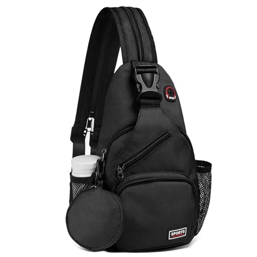 Convertible Sling Bag with Coin Pocket, 7.9" Tablet Crossbody Mini Backpack with Headphone Jack Casual Pack for Women Men Travel, Black - color: Black, size: Small
