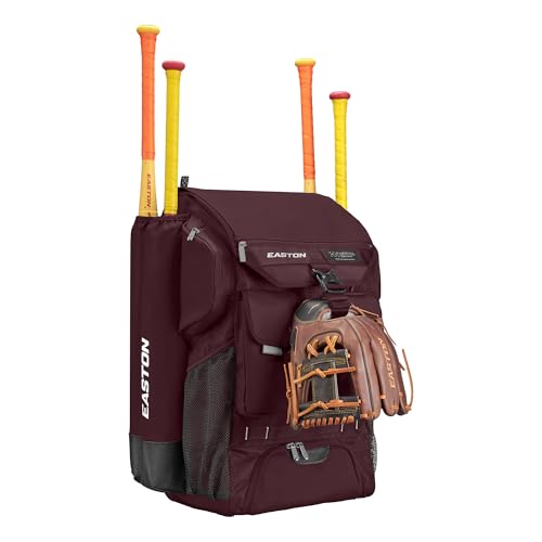 Easton Five Tool Phenom Backpack Equipment Bag - color: Maroon