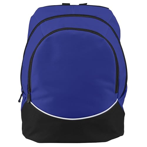 Augusta Sportswear Large Tri-Color Backpack, One Size, Purple/Black/White - color: Purple/Black/White