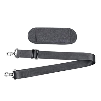 MOSISO 56 inch Shoulder Strap, Adjustable Thick Soft Universal Replacement Non-Slip Fit Padded with Metal Swivel Hooks for Laptop Shoulder Bag/Laptop Messenger Bag/Crossbody Bag, Space Gray - color: Space Gray