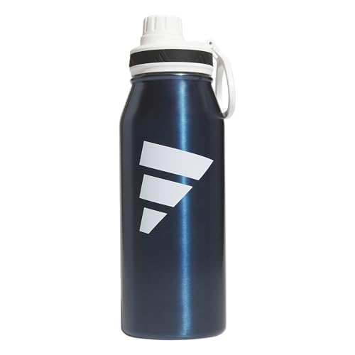 adidas Metal Water Bottle 1L - color: Mineral Blue/White/Black/L