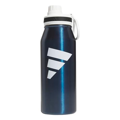 adidas Metal Water Bottle 1L - color: Mineral Blue/White/Black/L