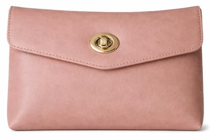 Cosmetic Bag Travel Makeup Pouch Travel Organizer, Zipper Pouch Bags for Women Vegan Leather (No Text, Blush Pink) - color: Blush Pink
