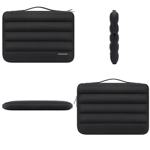 DOMISO 15.6 inch Laptop Case Sleeve Protective Cover Compatible with 16 inch MacBook Pro M4 M3 M2/Pro Max,15.6-16 inch HP Dell ASUS Lenovo Chromebook,Waterproof Computer Cases Bag with Handle,Black - color: Black, size: 15.6 inch