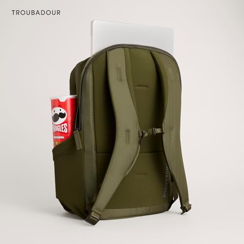 Troubadour Neo Backpack - 22L Lightweight Laptop Backpack - Ergonomic & Water Resistant - Versatile Style for Work and Travel - Bronzed Olive - color: Bronzed Olive