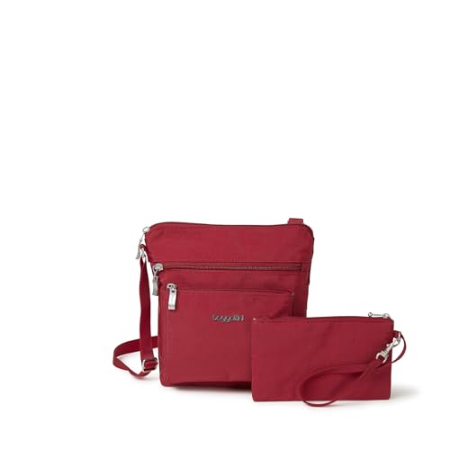 Baggallini Pocket Crossbody Bags for Women 8x8 Small Lightweight Durable Water-resistant Travel Purse W/Rfid - color: Apple