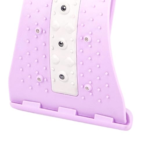Back Arch Stretcher,with Massage Points 4 Level Adjustable Curved Ergonomic - Back Cracker Board | for Home Gym Yoga Studio Office Car Bedroom Living Room - color: Purple