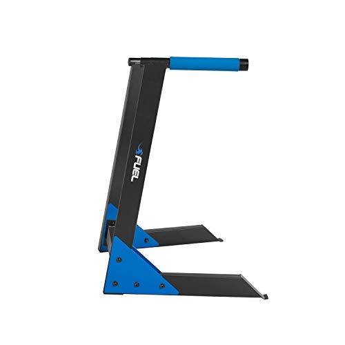 Fuel Pureformance Dip Station | Bodyweight Training | Multiple Options - color: Black/Blue - Deluxe Dip Station