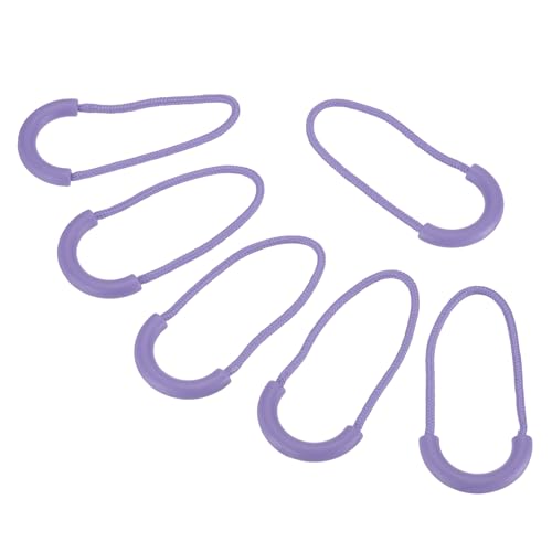PATIKIL Zipper Pulls Replacement, 15 Pack Extension Cord Handle Plastic U-Shape Tab Tag Extender for Luggage Backpacks Jackets, Light Purple - color: Light Purple, size: 30mm