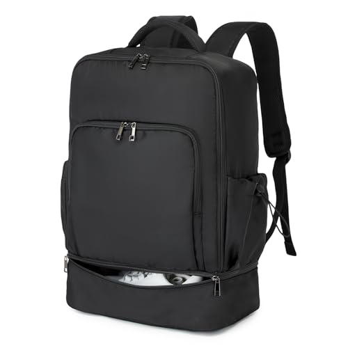 seyfocnia Gym Backpack for Men, Lightweight Sports Back pack With Shoe Compartment, Waterproof Gym Bag Workout Trainning Rucksack Casual Travel Daypack-Black - color: Black, size: 19 inches