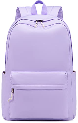Bluboon School Backpack for Teen Girls Women Laptop Backpack College Bookbags Middle School Travel Work Commuter Back Pack（Lavender） - color: Light Purple