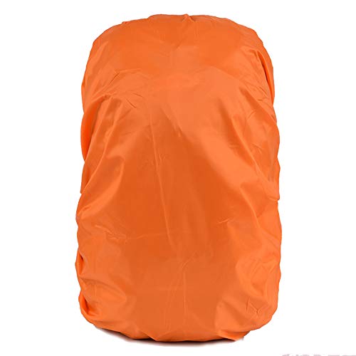 Waterproof Backpack Rain Nylon Cover, Durable Elastic Adjustable Water Resist Cover for Camping,Hiking,Climbing,30-40L - color: Orange