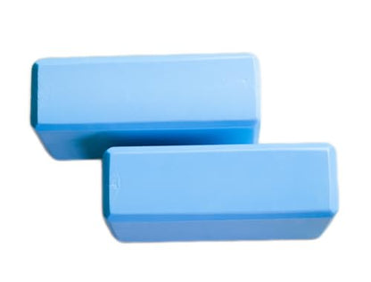 Yoga Block High Density EVA Foam Blocks 2 Packs 9"x6"x3" Each, Supportive, Lightweight with Beveled Edges for Yoga, Pilates, and Meditation - color: Blue