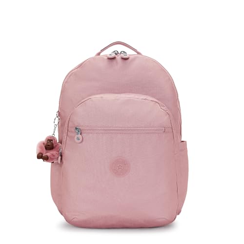 Kipling Women's Seoul Extra Large 17" Laptop Backpack, Durable, Roomy with Padded Shoulder Straps, Built-In Protective Sleeve - color: Berry Glow Met, size: 13.5''L x 17.75''H x 9''D