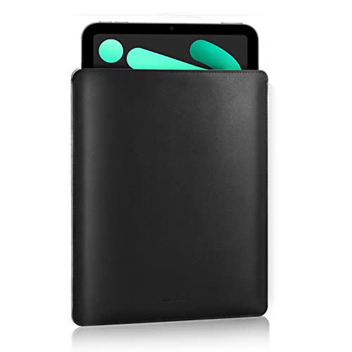MoKo 7-8 Inch Tablet Sleeve, PU Leather Briefcase Slim Stylish Case Pouch Fit with New iPad mini (A17 Pro) 8.3" 2024, iPad mini 6/5/4/3/2/1, Galaxy Tab S2 8.0, Tab A 8.0, ZenPad Z8s 7.9, Black - color: Black, size: 7-8 inch