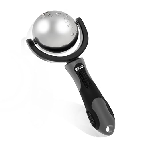 iECO Cold Massage Roller Ball - Ice Roller Ball for Muscles Deep Tissue, Cold & Heat Therapy, Plantar Fasciitis Roller - color: Gray+black