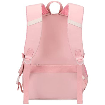 Hey Yoo School Backpack for Girls Backpack with Lunch Box Teen Girl Backpack Set Cute School Bag Bookbag for Teen Girls(Pink) - color: Pink