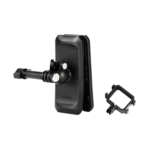 SMALLRIG Magnetic Backpack Strap Clip Mount for DJI Osmo Pocket 4 3/Action 6/5 Pro/4/Nano, for GoPro Hero 13/12/11, for Insta360 X5/4/3/Ace Pro 2, with Ball Head Adapter Base Mantis Hook - 6052 - style: Clip Mount (for Pocket 4/3)