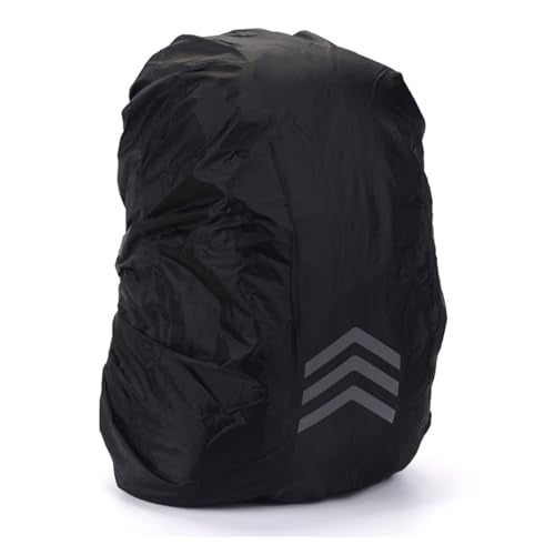Backpack Rain Cover, Waterproofs Backpack Cover Lightweight Reflective Oxford Cloth Knapsack Cover with Reflective Strip Black - color: Arrow, size: L (For 45-55L)
