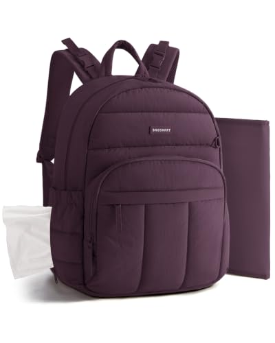 BAGSMART Baby Diaper Bag with Waterproof Pad, Purple - color: Purple