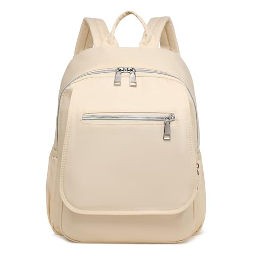 Small Diaper Bag Backpack, Mini Diaper Bag Purse with 10 Pockets, Travel Baby Bag for Baby Girls, Insulated Pockets, Stroller Straps, Beige - color: Beige