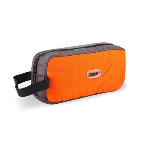 GOX Travel Toiletry Bag Dopp Kit Case for Men Multifunction Packing Organizer Pouch(Orange) - color: Orange/Grey