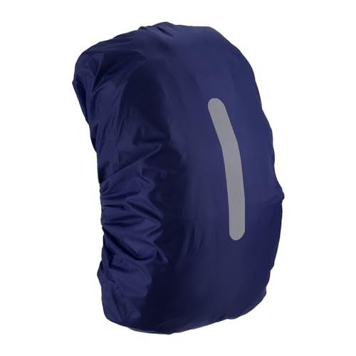 M METERXITY Backpack Rain Cover - Waterproof Lightweight Cover with Vertical Reflective Strap, Apply to Cycling/Hiking/Mountain Climbing (40-50L, M, Dark Blue)