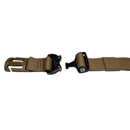 Made in USA Replacement Backpack MOLLE Sternum Chest Strap with Cobra Buckle (Coyote Brown 1" Webbing) - color: Coyote Brown 1" Webbing
