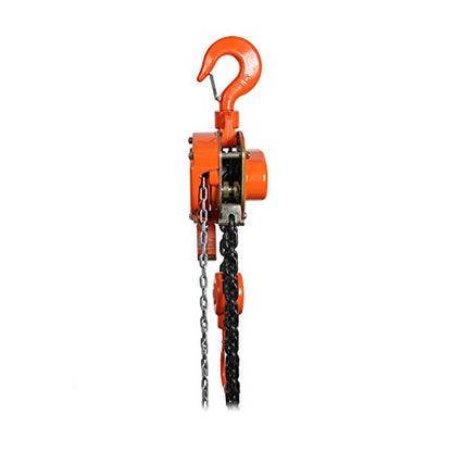 Prowinch 11,000 lbs. (5 Ton) 30 ft Manual Chain Hoist with G80 Black Tempered Chain for Heavy-Duty Lifting Applications and Enhanced Durability - size: 5 TON 30 FT