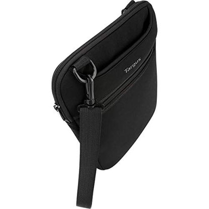 Targus Vertical Slipcase Laptop Messenger Bag, Black - Hideaway Handles with Cross Shoulder Strap and Protective Padding, Fits 14" Laptop (TSS913)