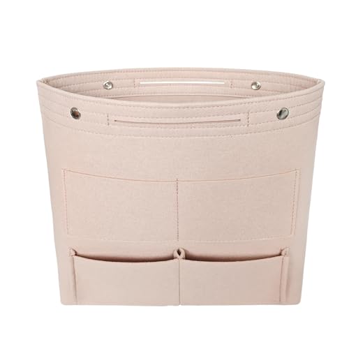 Vercord Extra Tall Felt Bag Organizer Vertical Height Design for Deep Tote and Backpack Bags Cream Beige - color: Cream Beige