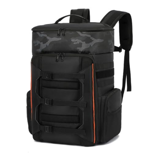 Drone Backpack 50L Professional for DJI FPV/Mavic/Air, Water Resistant Travel Backpack with 16" Laptop Compartment, Large Skateboard Backpack Carry on Backpack Airplane Approved Black Orange - color: Black Orange