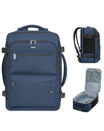 WANDF Travel Backpack For Spirit Airlines Personal Item Bag 18x14x8 with Wet Pocket, 17 Inch Laptop Backpack for Men Women（Navy Blue） - color: Classic Backpack - Navy Blue, size: 18 inch plus