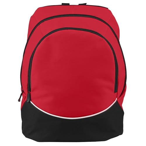 Augusta Sportswear Large Tri-Color Backpack, One Size, Red/Black/White - color: Red/Black/White