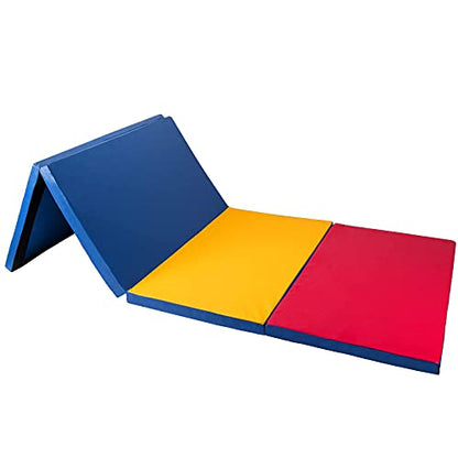 Polar Aurora 4'x10'x2 Thick Folding Gymnastics Exercise Mat Aerobics Stretching Yoga Mats - color: 4 Color