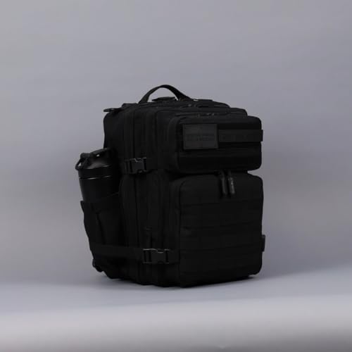 WOLFpak 25L Tactical Gym Backpack (Nightshade Edition) Durable 1000D Waterproof Oxford Material with MOLLE Webbing, Laptop Pocket & Dual Cup Holders - color: Nightshade Edition
