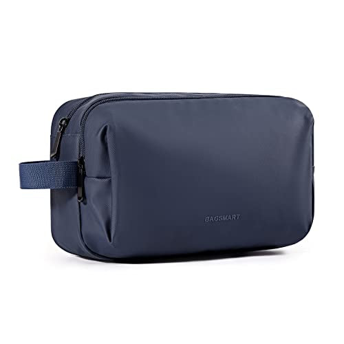 BAGSMART Toiletry Bag for Men, Travel Toiletry Organizer Dopp Kit Water-resistant Shaving Bag for Toiletries Accessories, Door Room Essentials,Navy Blue-basic - color: Navy Blue-basic, size: Medium