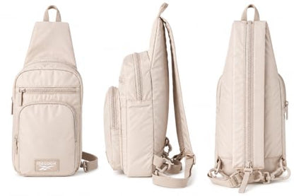 Reebok Unisex Crossbody Bag - Convertible Compact Durable Cross Body Bag for Women and Men - Gym and Travel Essentials, Size One Size, Cosmos Stucco - color: Cosmos Stucco