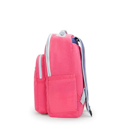 Kipling Women's Seoul 15" Laptop Backpack, Durable, Roomy with Padded Shoulder Straps, Built-In Protective Sleeve - color: White, size: 12.75''L x 17.25''H x 8''D