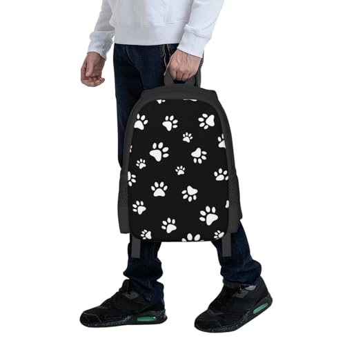 Breathable Outdoor Daypack Animal Puppy Dog Paw Print, Durable Anti Theft Travel Backpack Adjustable Strap Shoulder Bag for Hiking Camping City Walking - color: Design (1027)