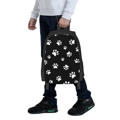Breathable Outdoor Daypack Animal Puppy Dog Paw Print, Durable Anti Theft Travel Backpack Adjustable Strap Shoulder Bag for Hiking Camping City Walking - color: Design (1027)