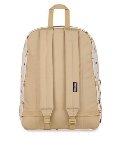 JanSport SuperBreak Plus Backpack with Padded 15-inch Laptop Sleeve and Integrated Bottle Pocket - Spacious and Durable Daypack for Work and Travel, Gilded Relics Moon Flower/Gold - color: Gilded Relics Moon Flower/Gold