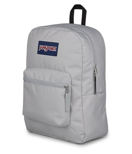 JanSport Cross Town Backpack - Simple Bag for Everyone with 1 Main Compartment, Front Utility Pocket - Premium Class Accessories - Grounded Grey - color: Grounded Grey