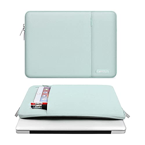MOSISO Laptop Case 12.3 inch, 11.6-12.3 inch Laptop Sleeve Compatible with MacBook Air 11.6, Acer HP Dell Lenovo Samsung, Surface Pro, Polyester Vertical Computer Sleeve Bag with Pocket, Mint Green - color: Mint Green, size: 12.3 inch
