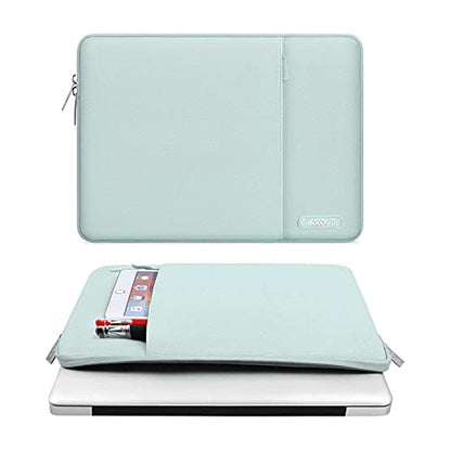 MOSISO Laptop Case 12.3 inch, 11.6-12.3 inch Laptop Sleeve Compatible with MacBook Air 11.6, Acer HP Dell Lenovo Samsung, Surface Pro, Polyester Vertical Computer Sleeve Bag with Pocket, Mint Green - color: Mint Green, size: 12.3 inch